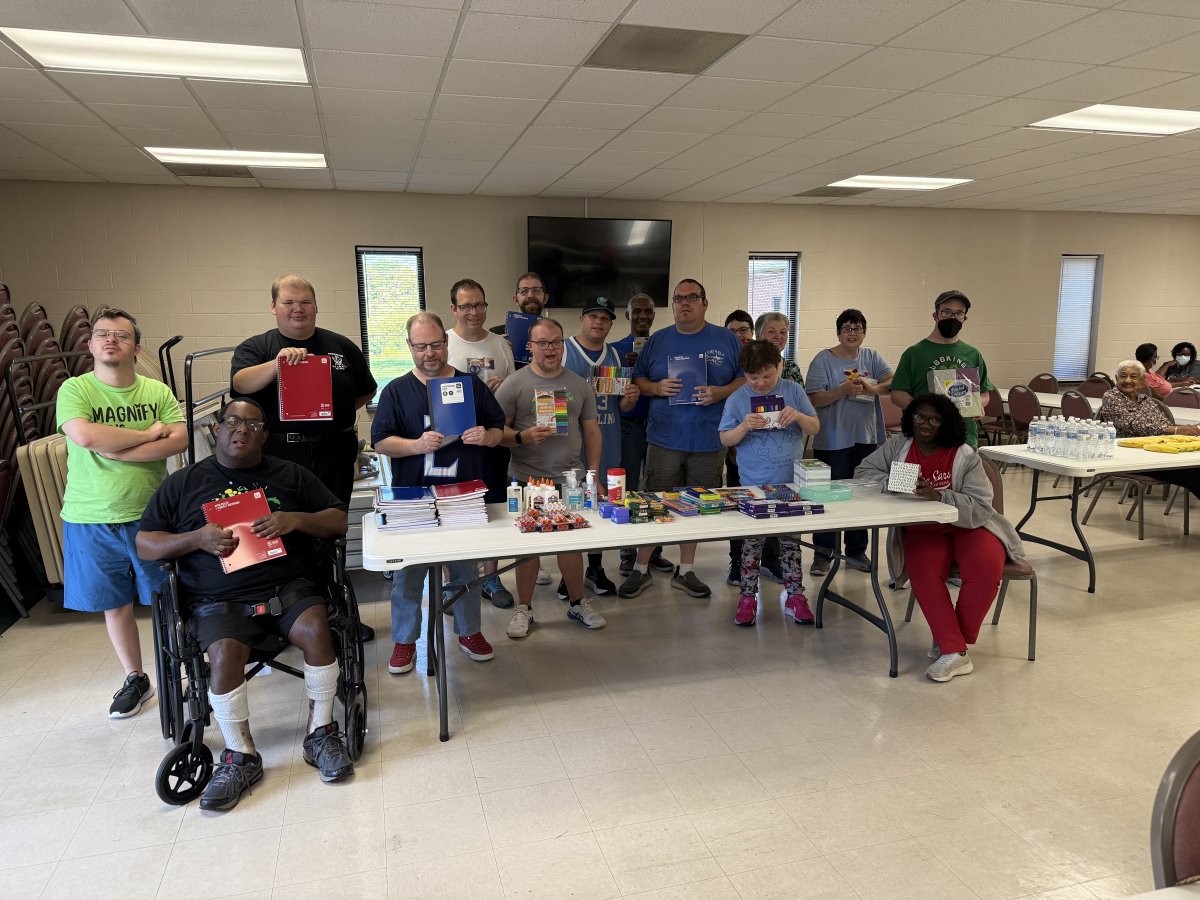Aktion Club Collects School Supplies